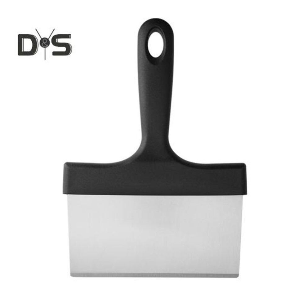 (as the picture, B) Grill Scraper Set Food Scraper With Sponges Heavy Duty Stainless Steel Griddle Cleaning Kit Flat Top Cleaner Tool For Bbq Kitchen