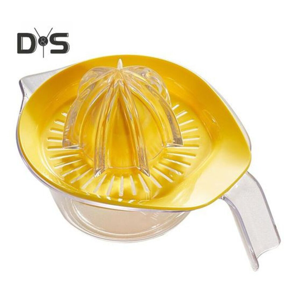 (yellow) Citrus Lemon Juicer Manual Hand Squeezer with Measuring Cup And Grater Space Saving Kitchen Tool for Juice Garlic Grinding Egg Yolk Separation