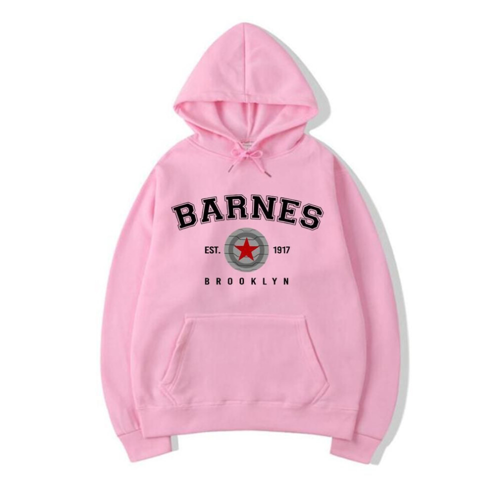 (XL, pink) Vintage Barnes 1917 Hoodie Bucky Barnes Winter Soldier Hoodies Women Hooded Sweatshirt Tv Show Inspired Pullovers Superhero Tops
