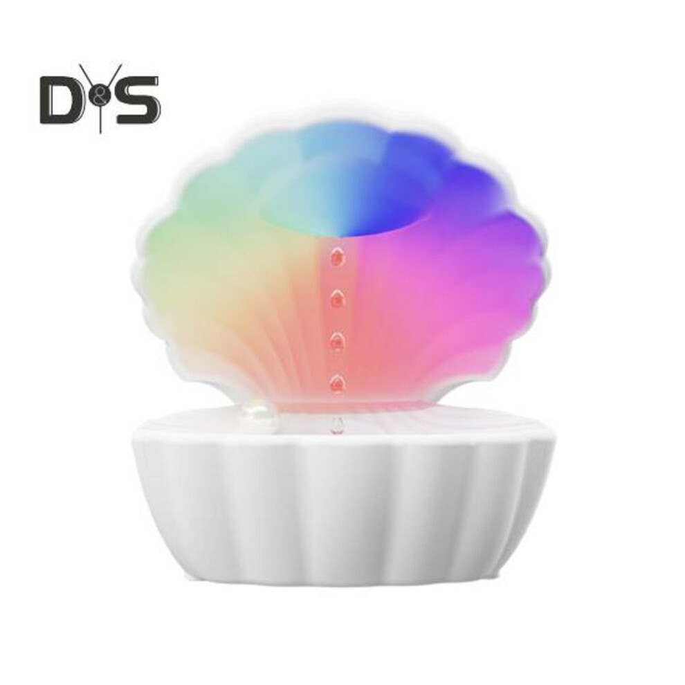 (white) Anti-gravity Humidifier Cool Mist Humidifier With Bluetooth-compatible Speaker 550ml Water Tank Water Drop Humidifier With Night Light