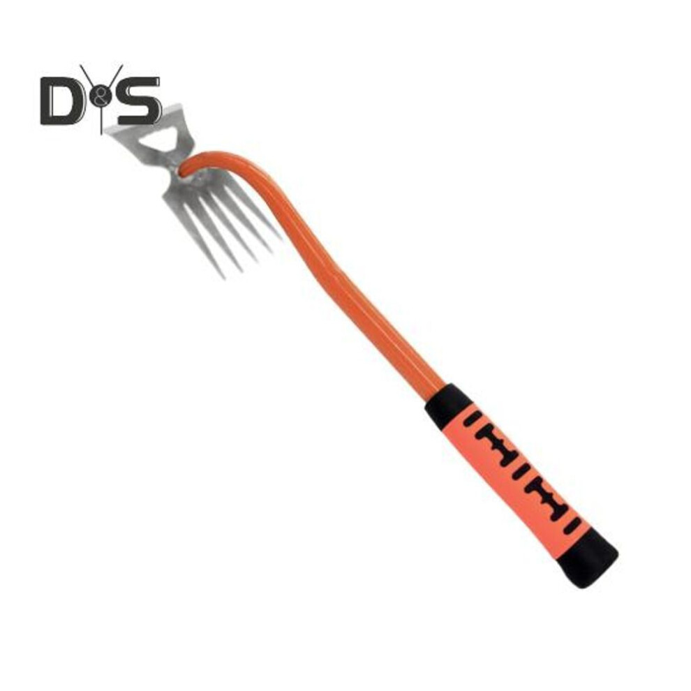 (as the picture, A) Handheld Weed Puller Gardening Hand Weeder Steel Weed Remover With Long Handle Manual Uprooting Weeding Tool For Garden Yard Lawn