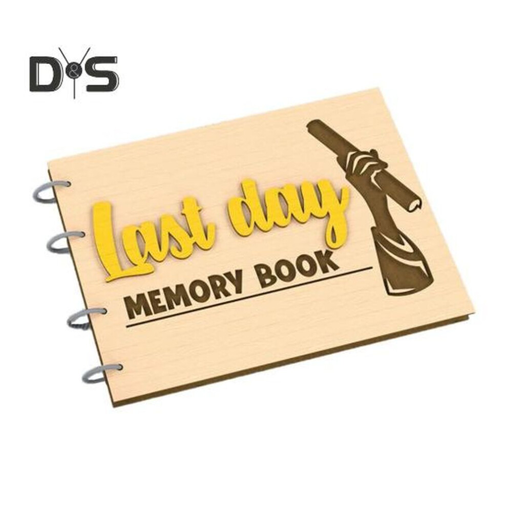 (as the picture, E) 2025 Graduation Guest Book Wooden Cover Memory Scrapbook Graduation Keepsake Memory Book For Diy Scrapbook Photo Album