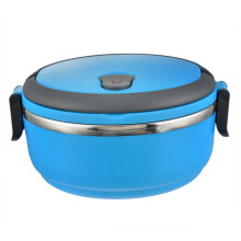 (Blue)Contenitore Thermos Porta Pranzo Isolato Acciaio Inox Zuppa Alimenti Caldi Antiperdite