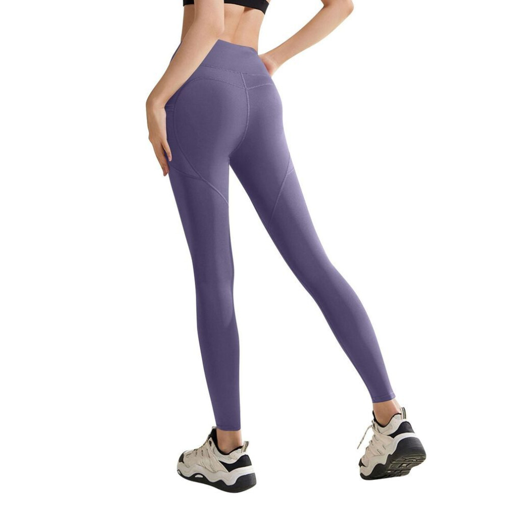 (purple, M) Women's Yoga Pants Leggings For Women High Waist Yoga Pants Workout Leggings Tights