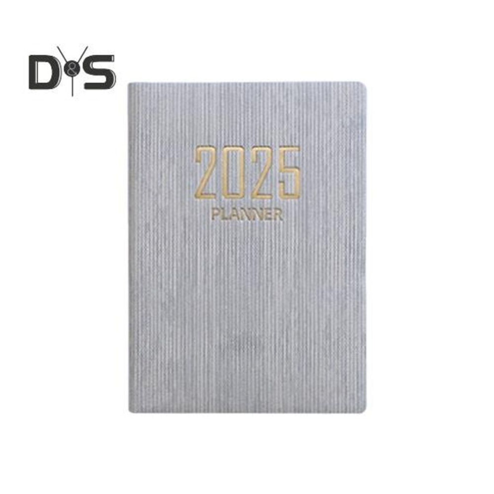 (beige) Thick Paper Notebook Smooth Writing No Ink Bleeding Faux Leather Cover 2025 Planner Ink-resistant Paper Planner
