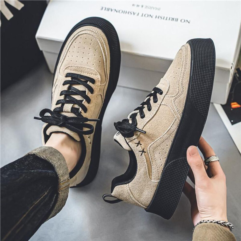 (khaki, BT89, 44) Men's Spring 2024 Retro Casual Low-Top Sneakers - Versatile Black Work & Sports Shoes
