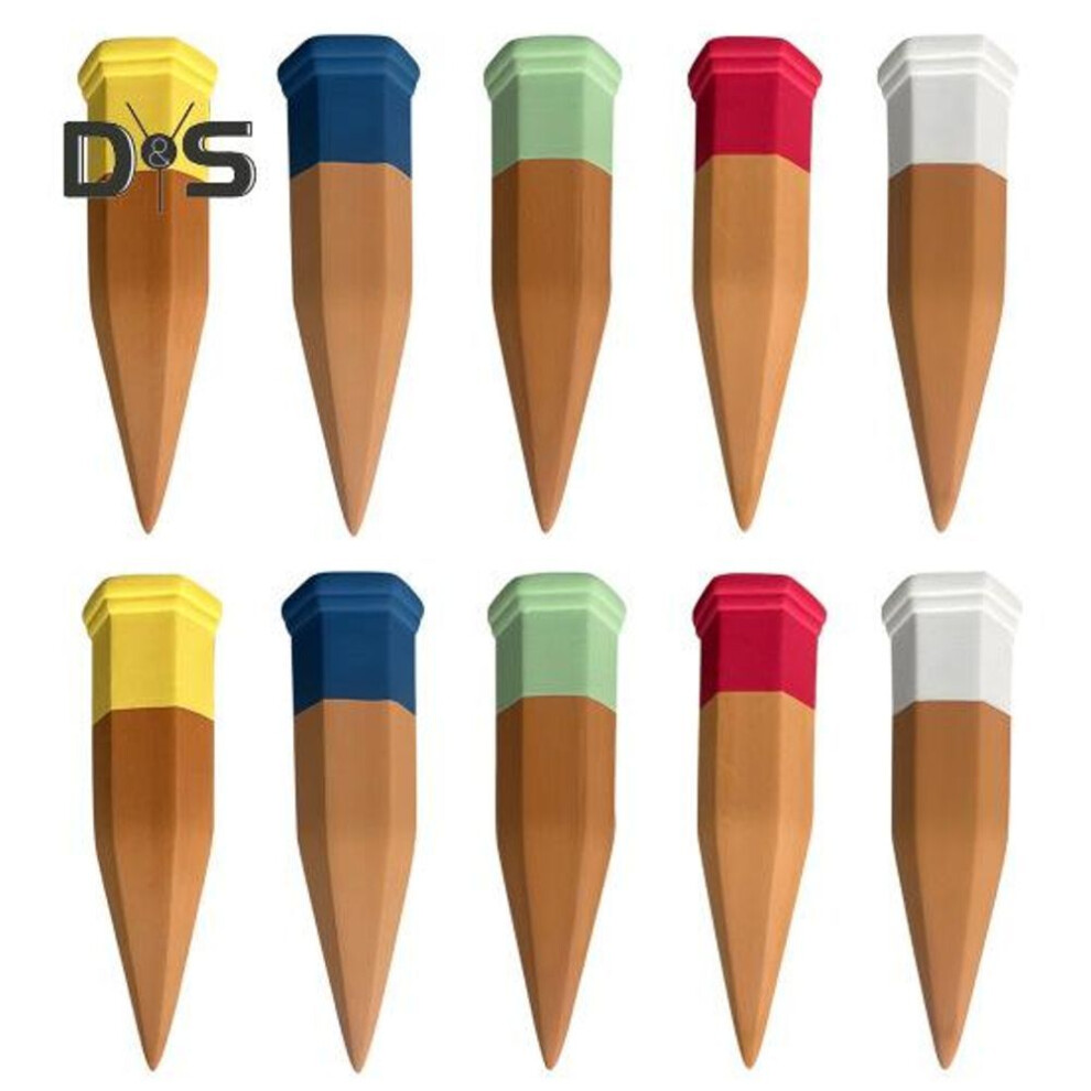 10 Pcs Terracotta Watering Spikes Reusable Self Watering Stakes for Wine Bottles Clay Garden Waterers for Potted Plants