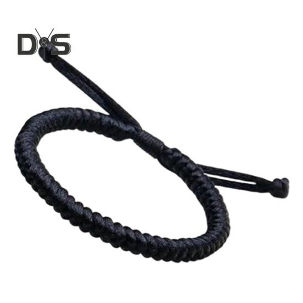 (black) Handmade Braid String Bracelets Adjustable Red/black Woven Rope Bracelet Good Luck Amulet Accessory For Women Girls