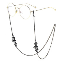 (As show, One size) Glasses Chains for Reading Glasses Bat Glasses Chain Hollowed Glasses Holder Metal Glasses Handmade Glasses Holder Strap Cord (Glasses Not Included)