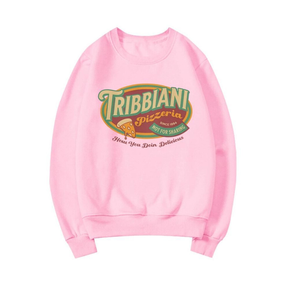 (XXXL, pink) Friends Sweatshirt Tribbiani Shirt Joey Friends Crewneck Sweatshirt Pizza Pullover Women Sweatshirts TV Show Friends Inspired