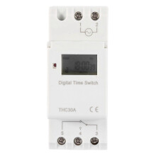 (As show, One size) THC 30A Digital Timer Switch Programmable Electronic Time Control Switch (110V)