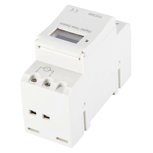 (As show, One size) THC 30A Digital Timer Switch Programmable Electronic Time Control Switch (110V) 2