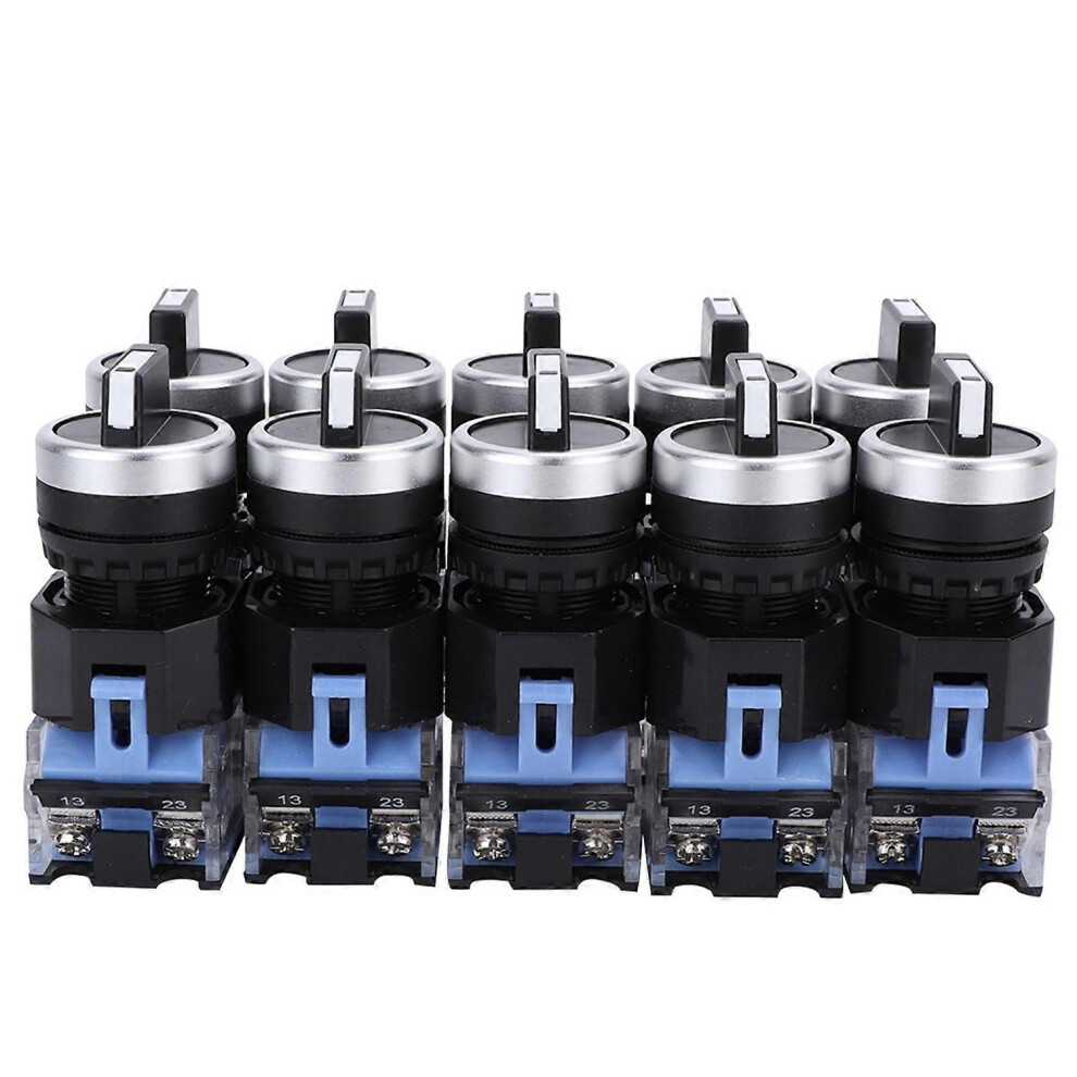 (As Show, One Size) 10Pcs Bem38-20X/31 22Mm 3 Position Self Locking Rotary Selector Switch 6909775650165