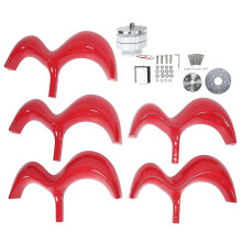 (As show, One size) Wind Turbine Home Power Generator Set 5 Blade 600W with Controller DTHL600wRed(24V )
