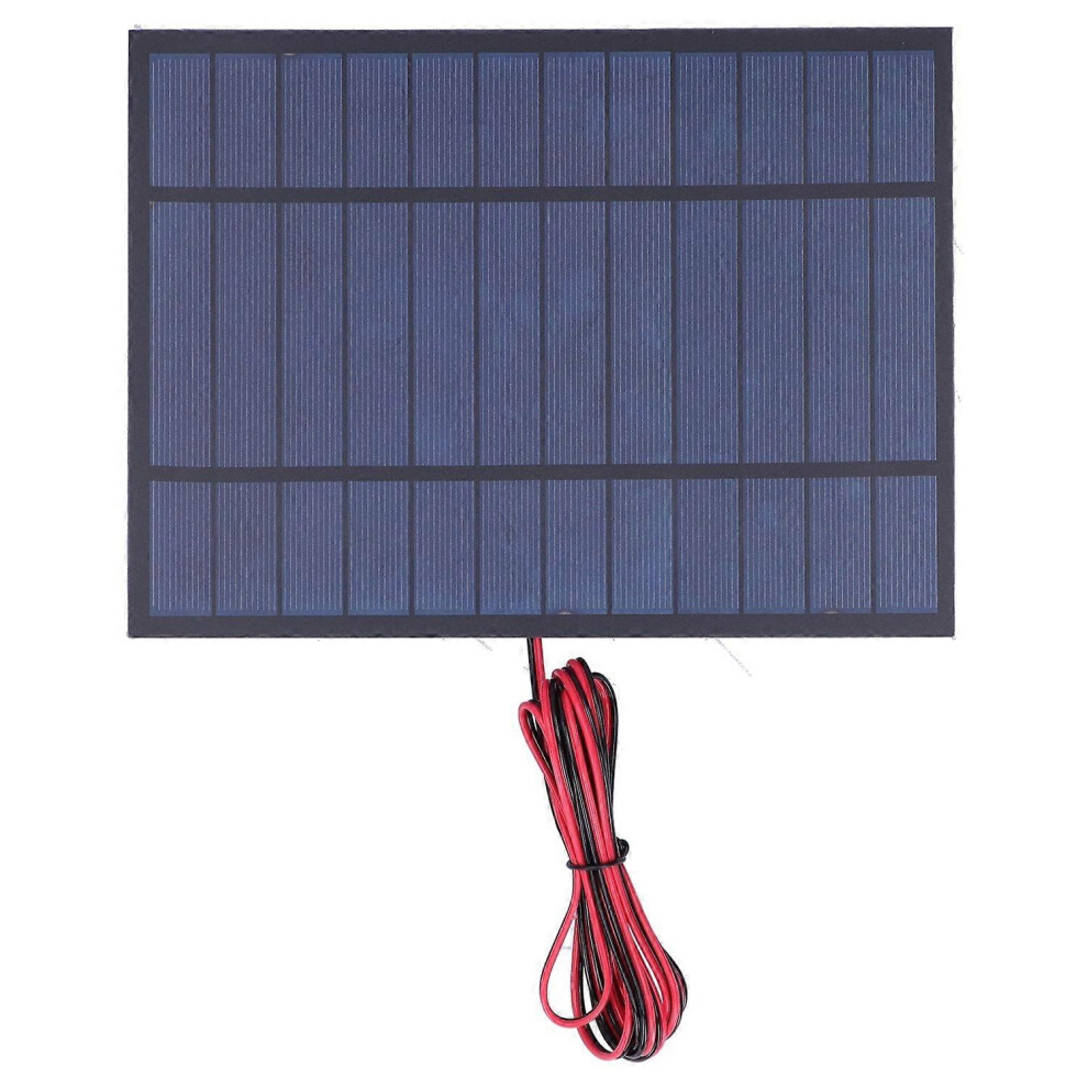 (As Show, One Size) Solar Power Epoxy Module Board Dc6v 6W Polysilicon Tool Supplies With 200Cm Red Black Wire 6909775587232