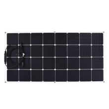 (As show, One size) Solar Panel Flexible Monocrystalline Silicon Charger Waterproof for Camping RV Marine 100W