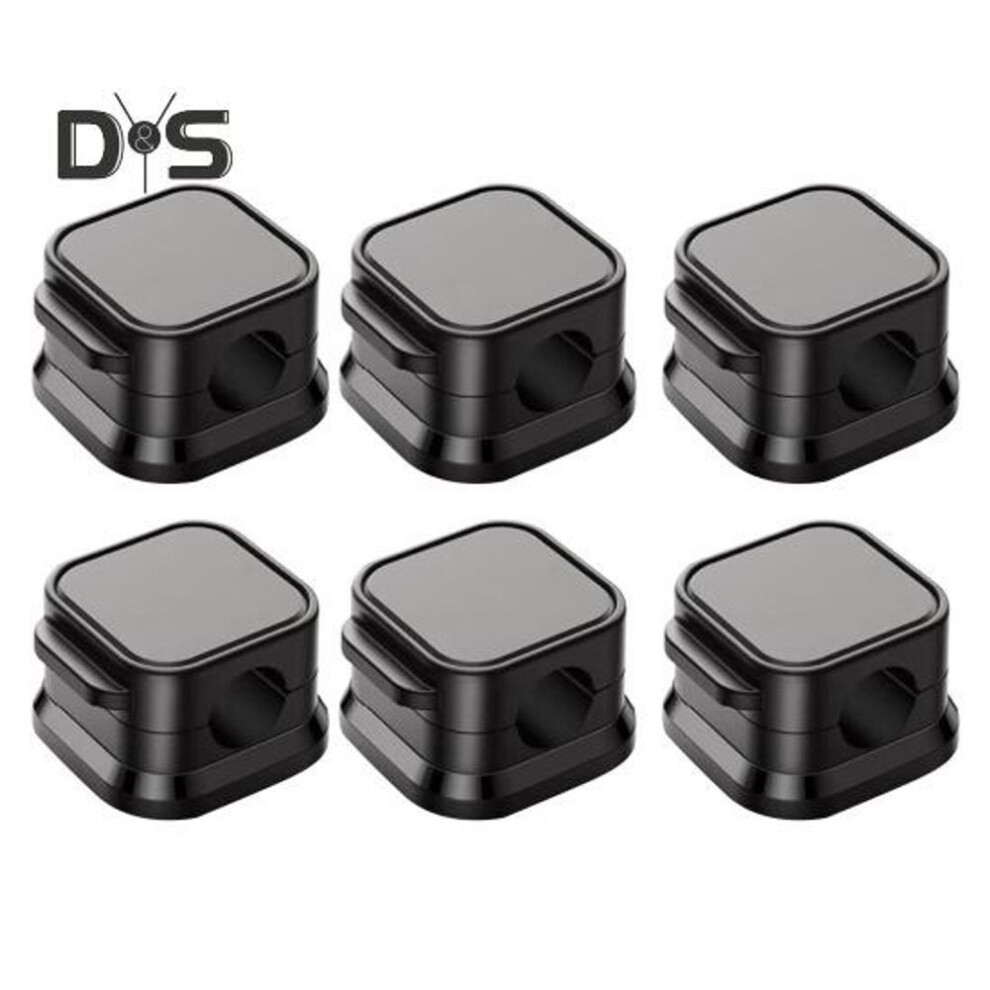 (black, 6pcs) 6Pcs Magnetic Cable Clip Organizer Adhesive Cable Management Clips Wire Phone USB Charger Cable Holder for Car Office Home Desktop Wall