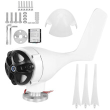 (As show, One size) Wind Turbines Kit Generator 3 Blades Small Power Supply for Mobile Room Boats Cabin 100W24V