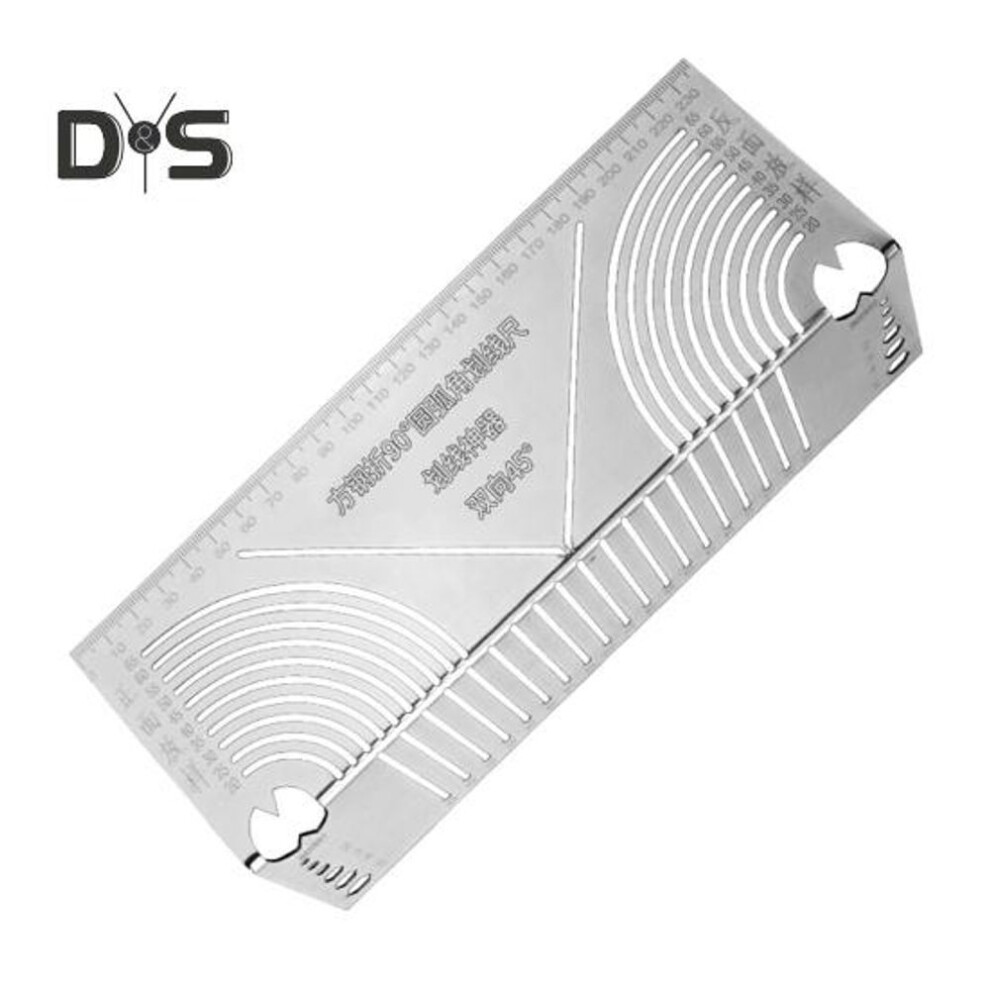 (as the picture, S) Angle Arc Marking Tool Multi-purpose 90-degrees Adjustable Linear Arc Dual-purpose Scriber Metal Marking Tool For Metalworking