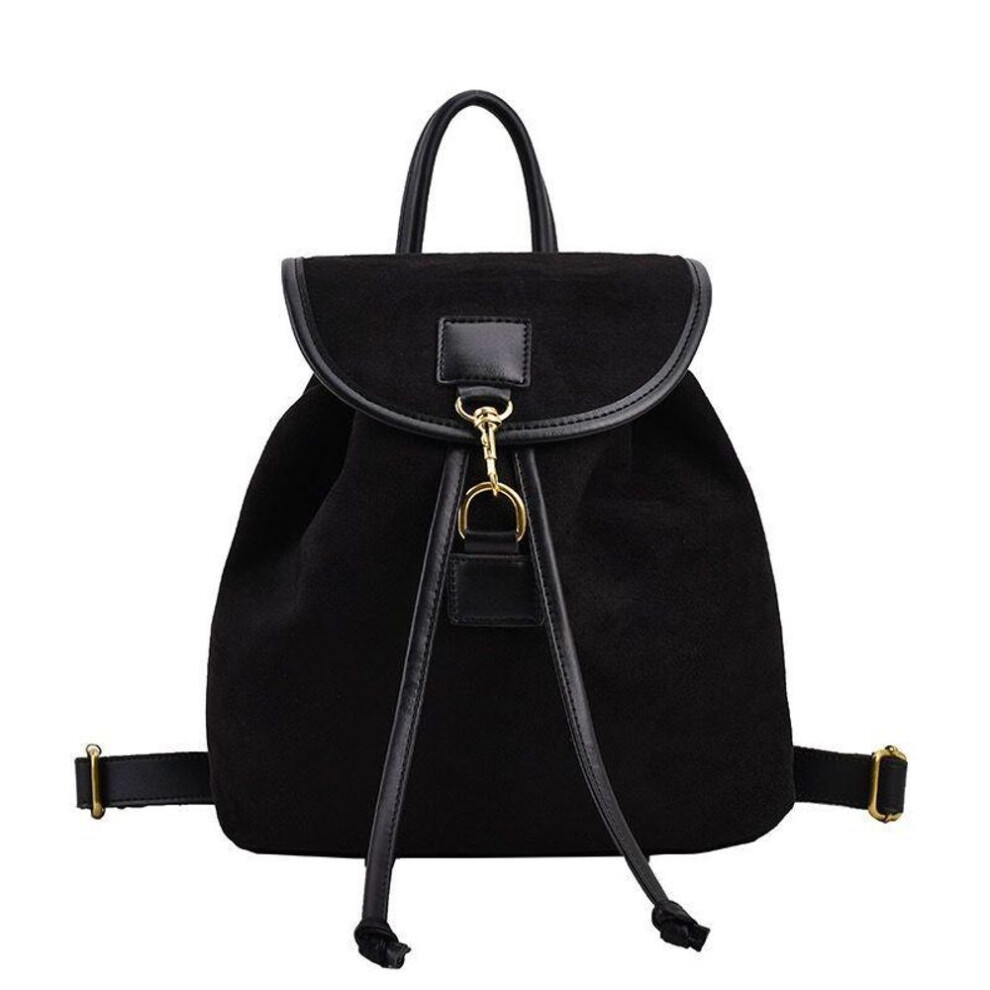 (black) 2025 Women's Fashion Leather Backpack: Stylish, Casual, High-end Design For Students