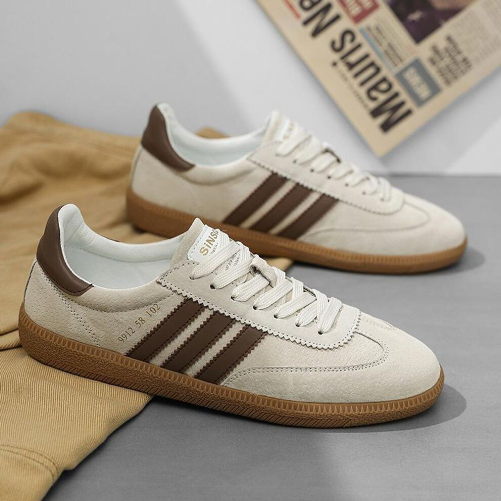 (sand, 41) New Suede Leather Retro Forrest Gump Men's Sneakers - Comfortable All-match Casual Shoes