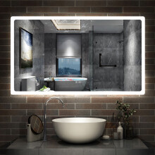 LED Bathroom Mirror with Bluetooth, Demister Pad 1600X800mm