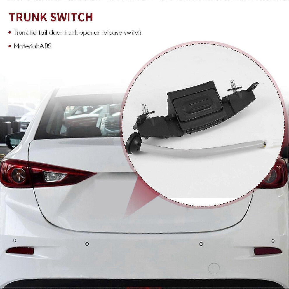 (As Show, One Size) Compatible With Nissan Micra Boot Lid Tailgate Trunk Opener Release Switch Black 4909775733228