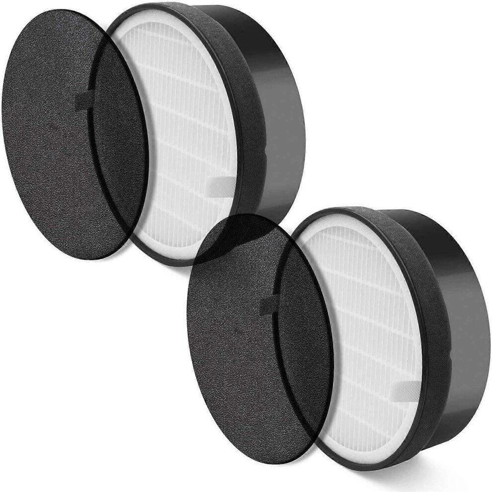 (As show, One size) Levoit Air Purifier LV-H132 Replacement Filter, True HEPA and Activated Carbon Filters Set 2 PACK