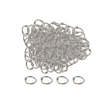(As show, One size) 100pcs 19mm Loose Leaf Rings Key Rings Book Rings Rings compatible with Scrapbook/album/craft