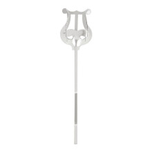 (As show, One size) Alto Saxophone Marching Music Clip Portable Music Clip (Long) Silver