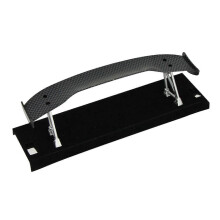 (As show, One size) Carbon Fiber Tail Wing Rear Spoiler compatible with 1/10 RC Drift Car On-Road Car Upgrade Parts