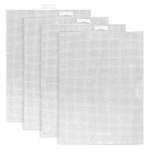 (As show, One size) 4 PCS 14 Count Plastic Mesh Canvas Sheets compatible with Embroidery, White Plastic Needlepoint Canvas (8 X 11