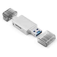 (As show, One size) USB-C Type C /USB 2.0 to NM Nano Memory Card TF -SD Card Reader compatible with Cell Phone &Amp, Laptop