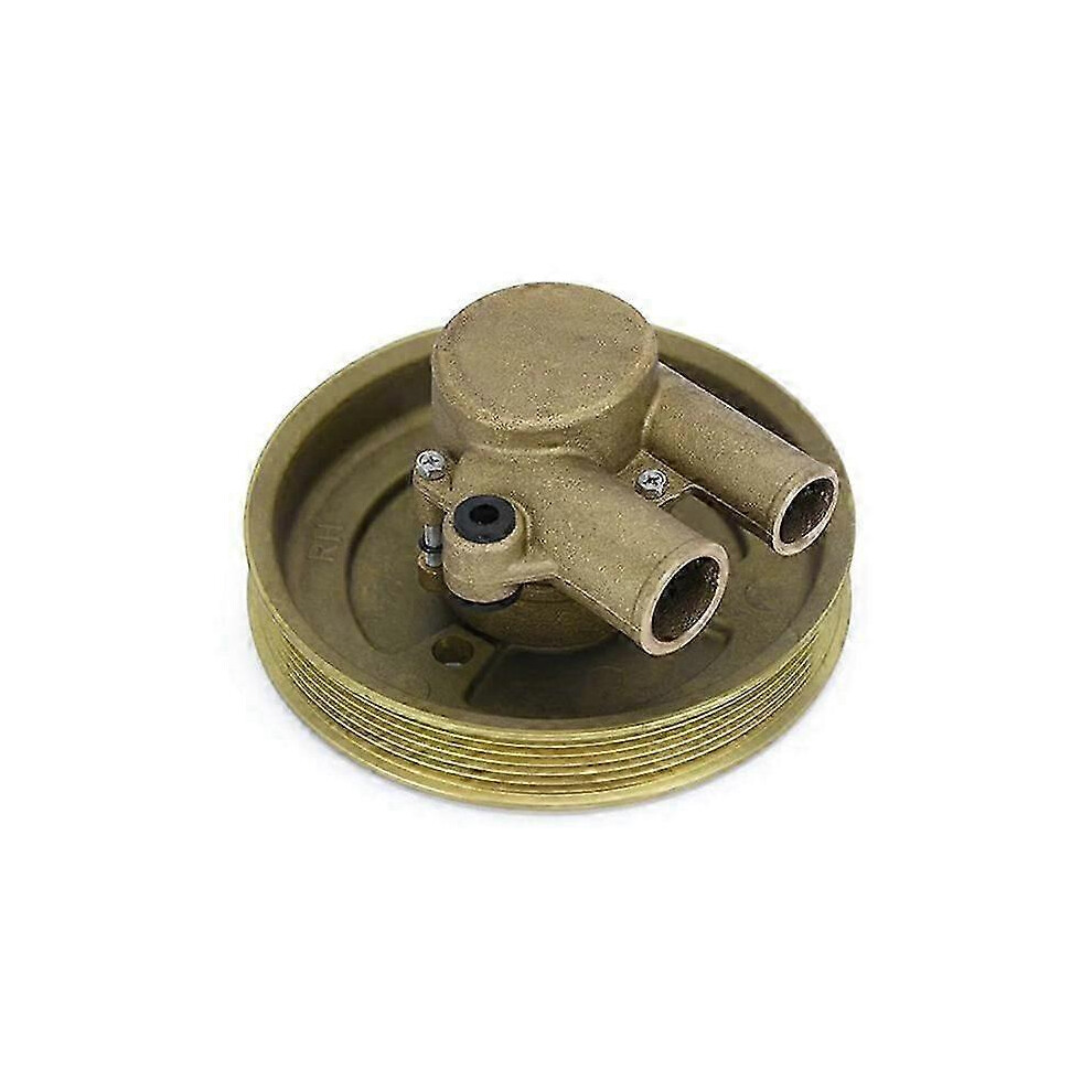 (As Show, One Size) 3812519 Raw Sea Impeller Water Pump With Serpentine Pulley Compatible With V6 V8 4.3 5.0 5.7 21212799 4909775655094