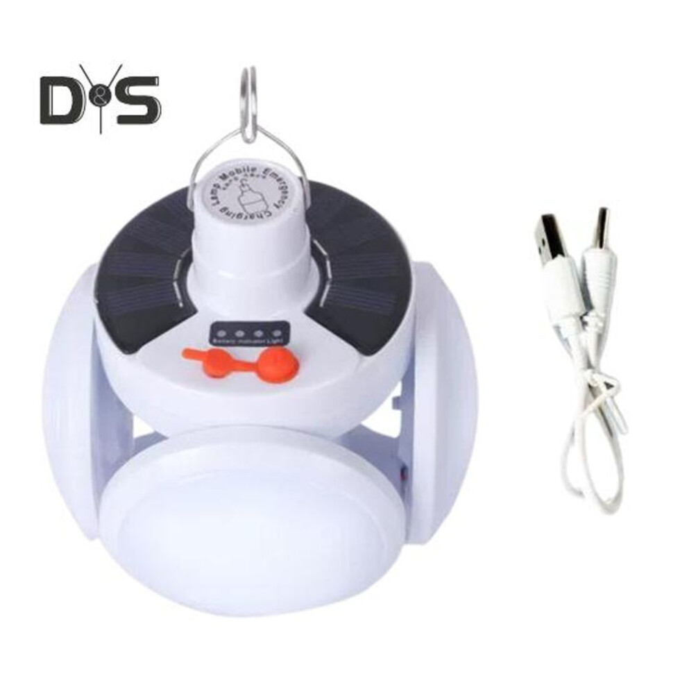 (as the picture, A) Folding Solar Lamp Super Bright High Lumens Dimmable Ipx4 Waterproof Portable Football Camping Light With Hook