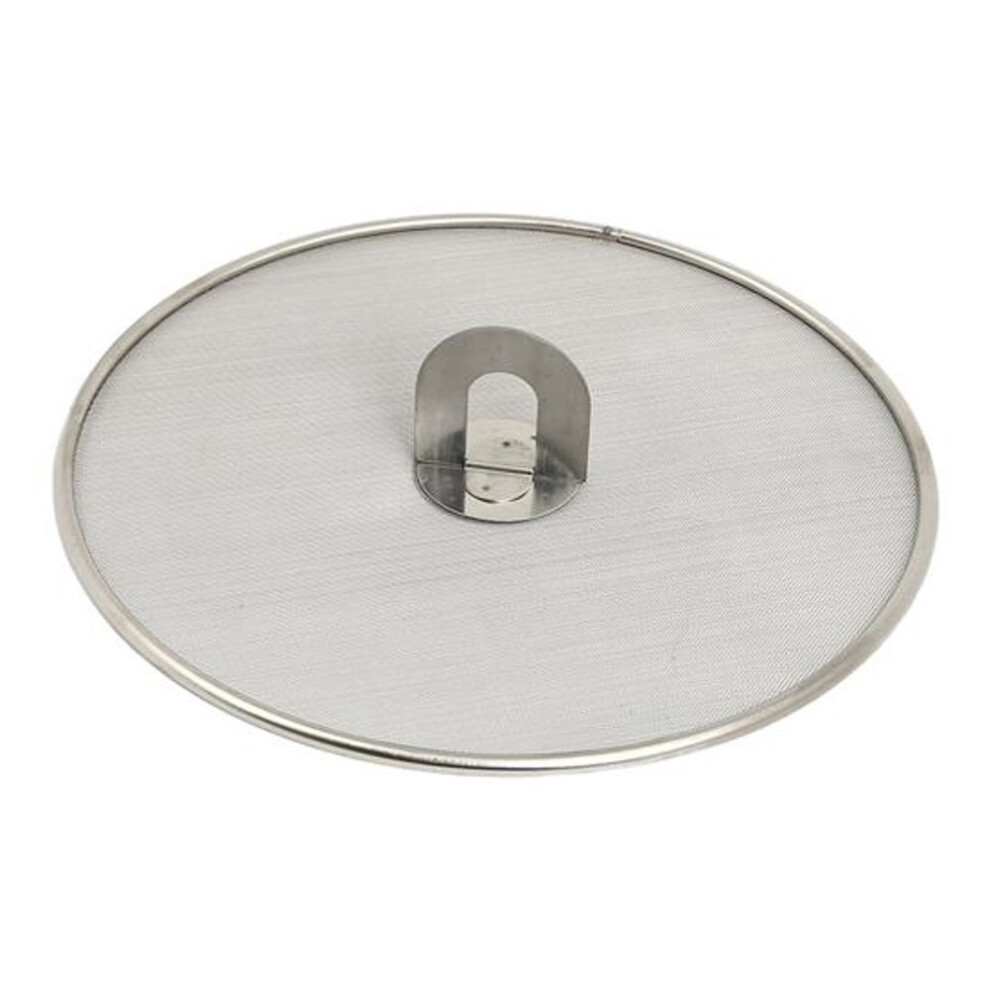 (as the picture, M) Foldable Handle Oil Splatter Screen Anti-slip Frying Pan Oil Proofing Lid for Restaurant