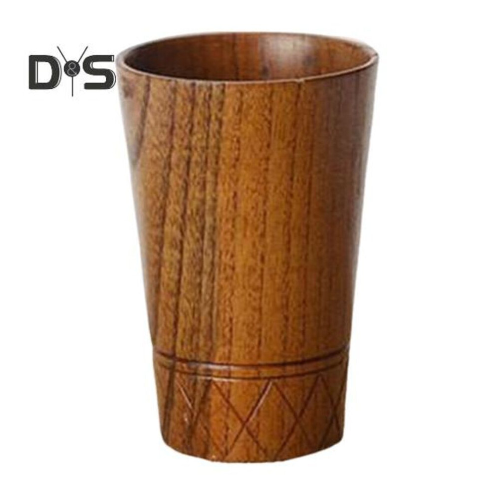 (as the picture, H) Wooden Water Cup Teacups Coffee Mug Vintage Drinking Cup For Tea Wine Handcrafted Natural Wood Drinkware Gifts For Tea Lovers