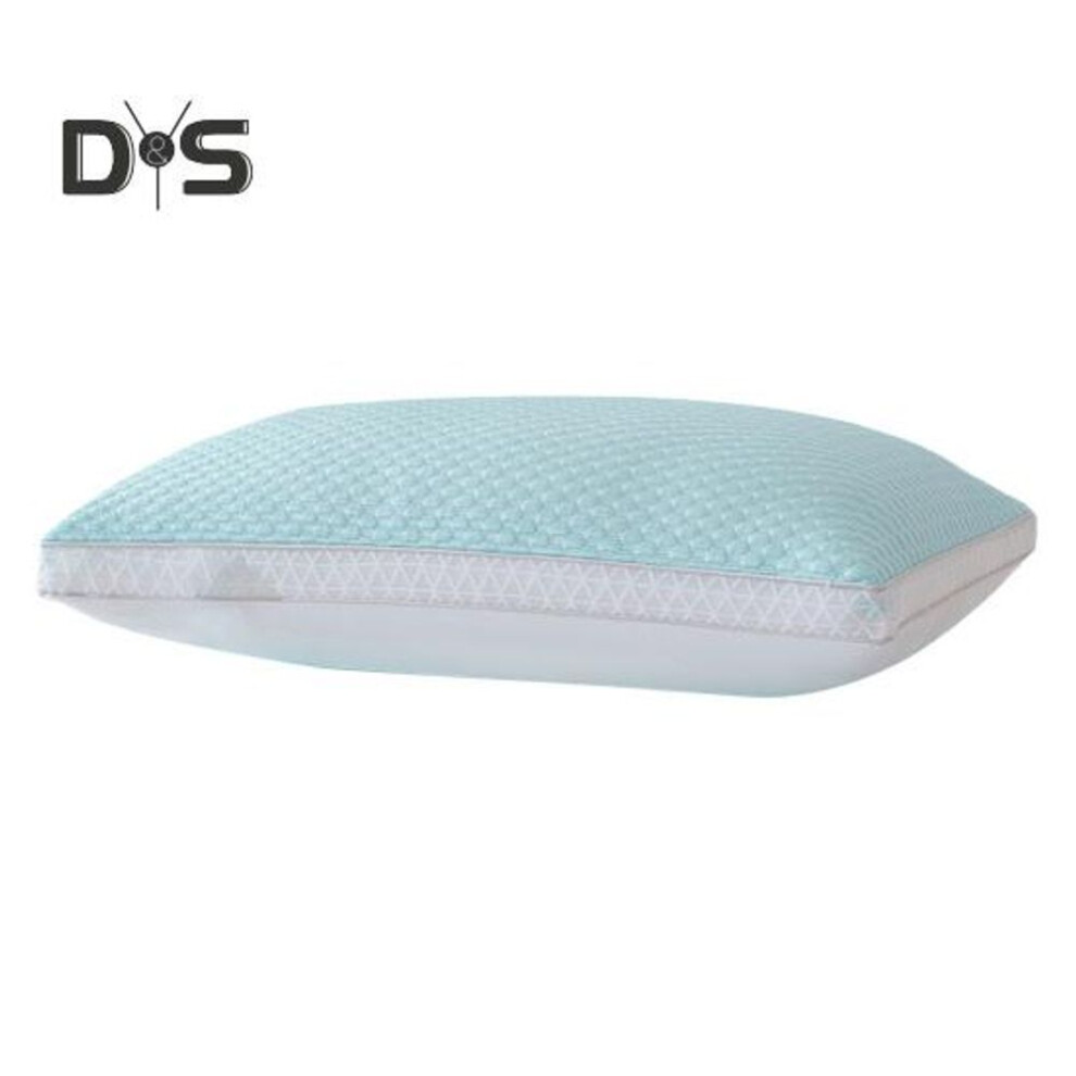 (green) Summer Cool Pillow Washable 3D Texture Pillow with Mesh Border Breathable Cooling Pillow for Deep Sleep Home Bedroom Dormitory