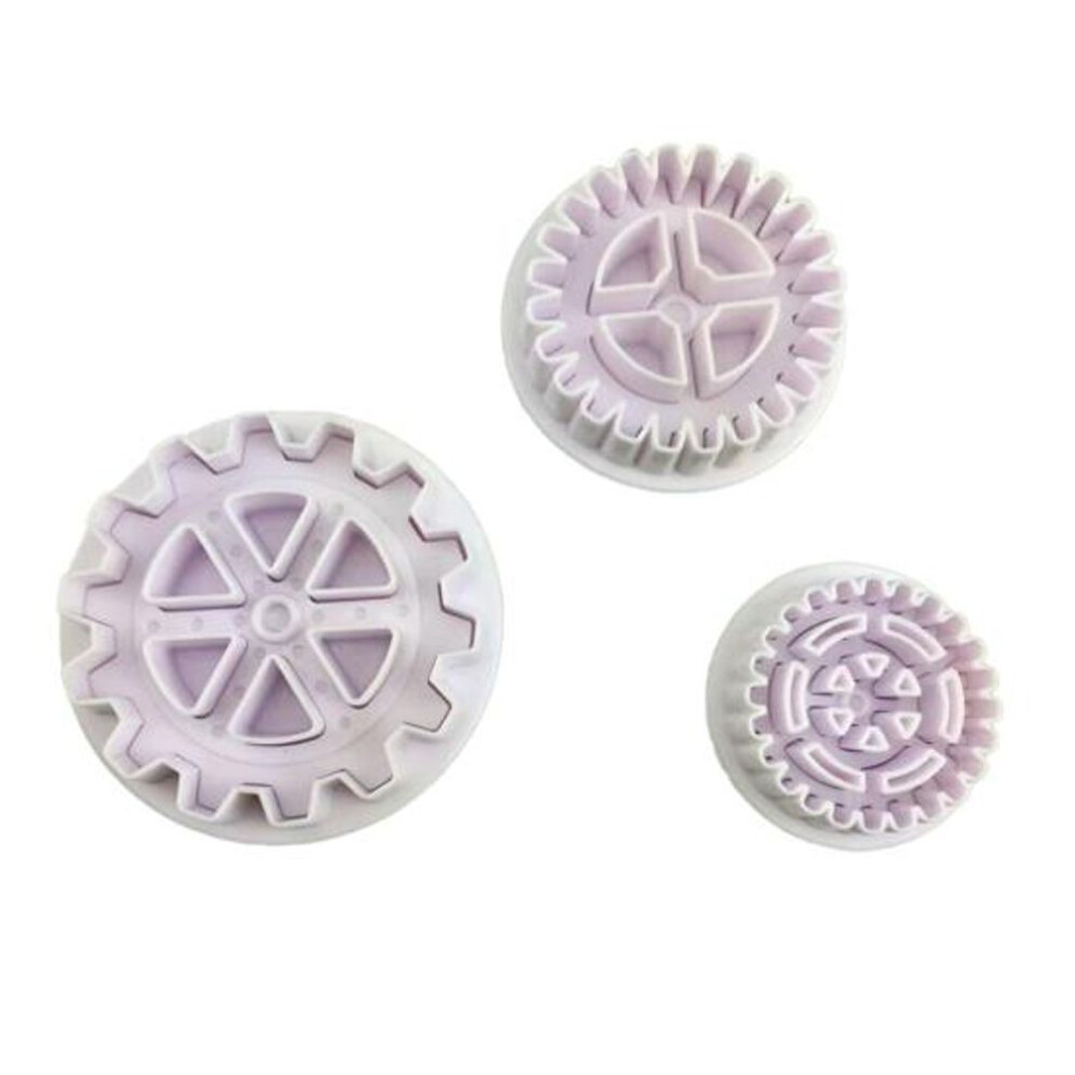 1 Set Gear Shape DIY Cookie Cutters Plastic Tasteless Safe Fondant Cutter Cake Decorating Tools