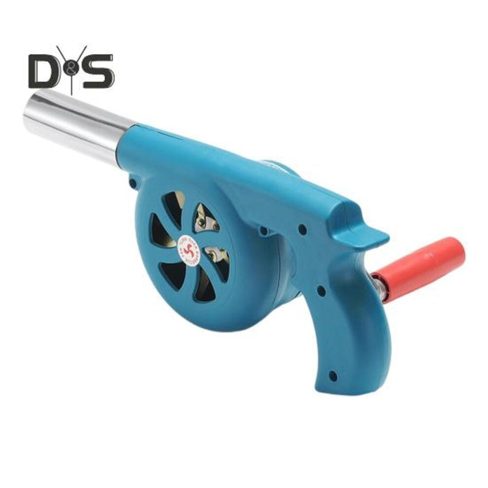 (blue) Camping Hand Blower Portable BBQ Fan for Outdoor Barbecue Strong Airflow Hand Shaker Picnic Firewood Blower Outdoor Barbecue Accessories