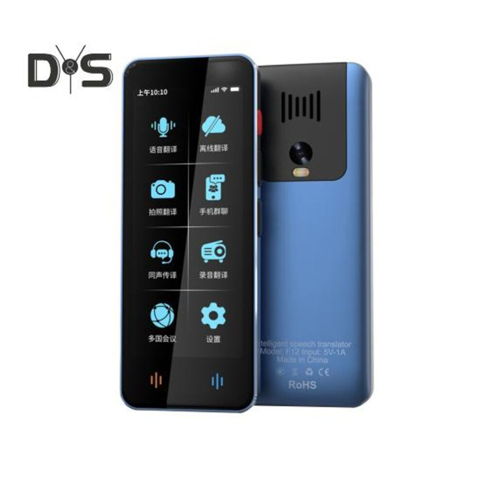 (blue) Language Translator Device Supports 138 Languages Two Way Real Time Voice Translator Online Offline AI Photo Translation Portable Travel Instant