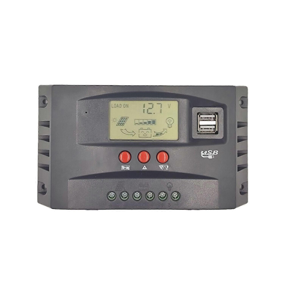 (As Show, One Size) Mppt Pv Solar Controller 12V 24V Automatic Voltage Regulation Photovoltaic Solar Charging Controller 6909775570562