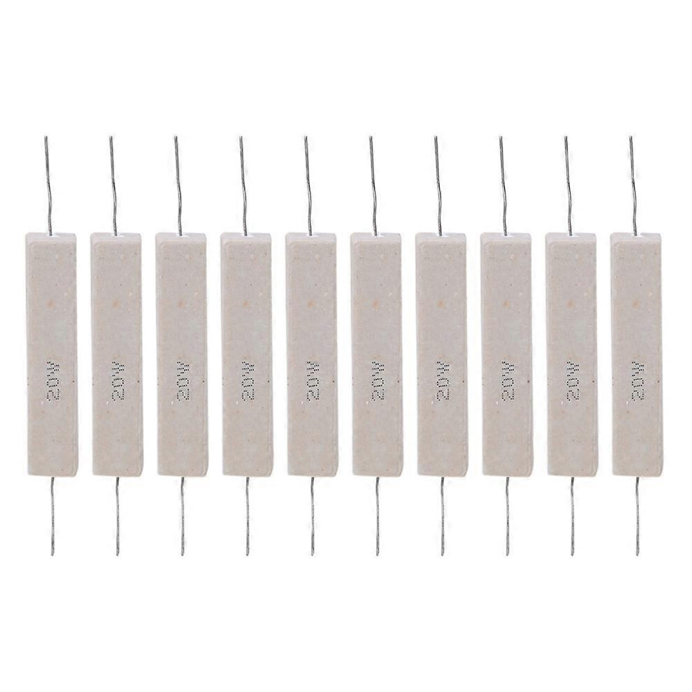 (As Show, One Size) 10Pcs Cement Resistor Power Resistance 5% High Accuracy For Printed Circuit Board 20W(2.2R) 6909775598115