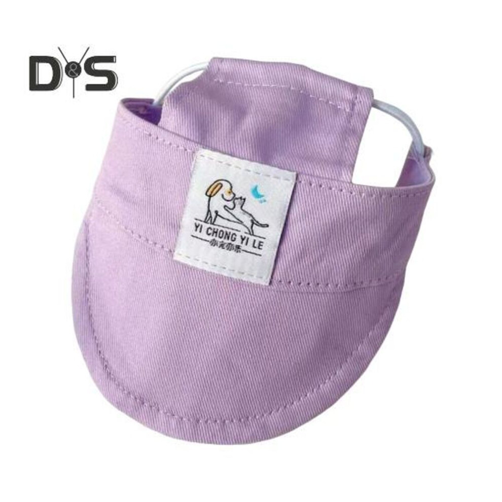 (purple, M) Pet Baseball Cap With Ear Holes Adjustable Dog Sun Protection Hat Summer Pet Outdoor Visor Cap For Small Medium Dogs And Cats