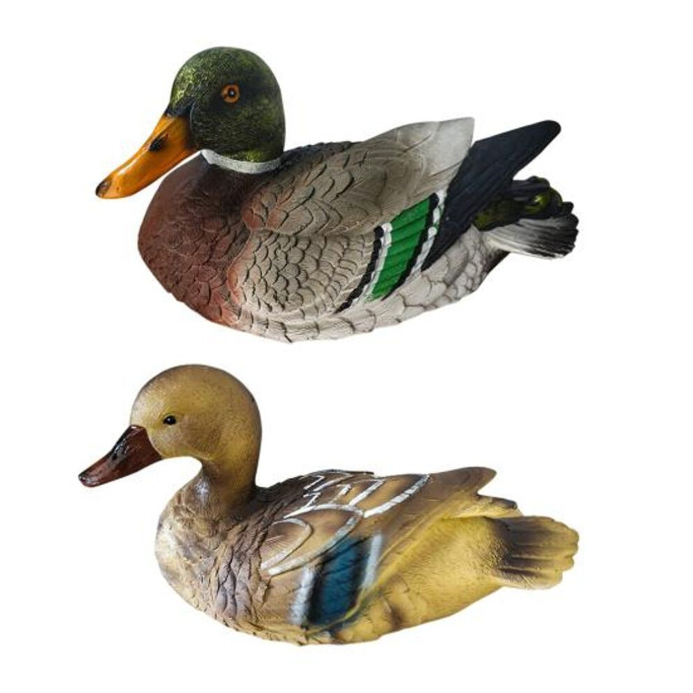 (D) Floating Duck Sculpture Resin Duck Statue Garden Pond Pool Decor Floating Duck Outdoor Ornament Gift For Nature Lovers