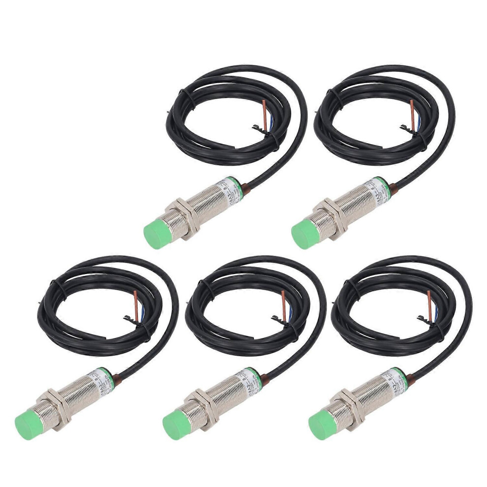 (As Show, One Size) 5Pcs Proximity Switch 2 Wire Normally Open 68Hz Response Frequency Proximity Sensor Ac90â250V M18x1 6909775655610