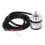 (As show, One size) Photoelectric Rotary Encoder Gear Box Motor Incremental Encoder 6mm D Type Output Shaft 5‑24V HAJ400 1
