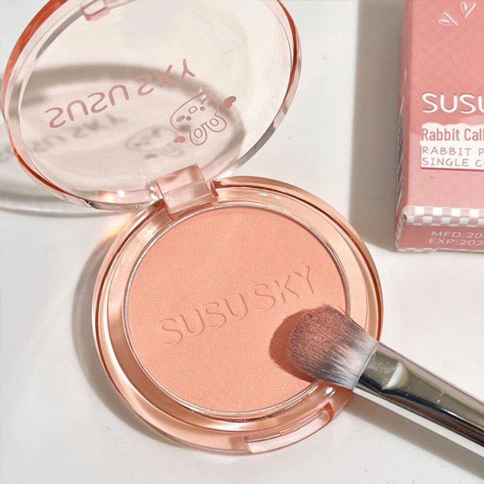 (pink) SUSUSKY Rabbit Pu Pu Blush: Purple, Blue, Peach Matte, Nude Dual Blush, Highlight & Contour.