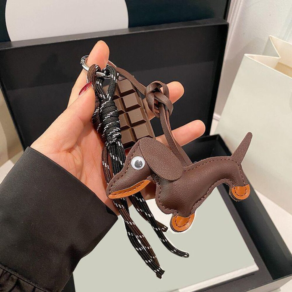 (Other, one size) Yogodlns  PU Leather Dachshund Bag Pendant Creative Hangbag bag Accessory Cute Backpack Hanging Charm Gift