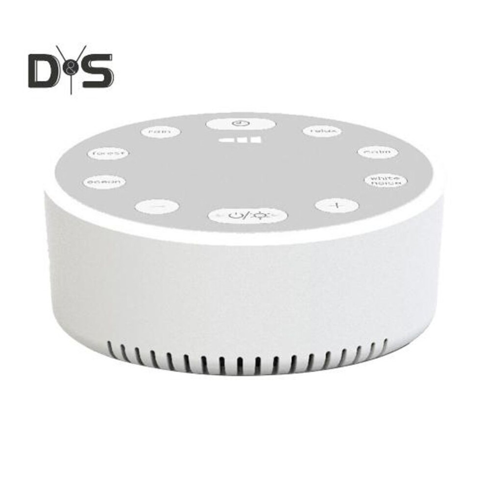 White Noise Sound Machine Volume Adjustable Memory Function Multiple Sleep Sound Effects Compact Size Portable White Noise Maker Sleep Aid Device